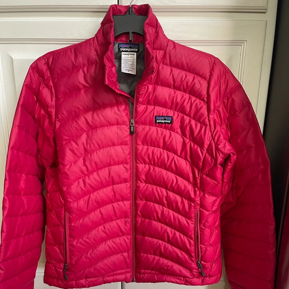 Patagonia Womens Size M Zip Up Goose Down Quilted Puffer Sweater Jacket - Picture 2 of 3